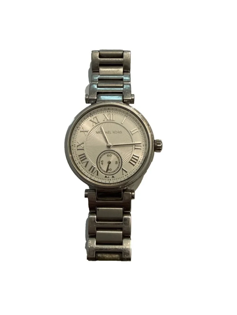 Michael Kors Skylar MK5866 Stainless Steel Analog Dial Quartz Watch NEW BATTERY